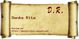 Denke Rita névjegykártya